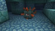 A guardian inside an ocean monument (Image via Minecraft)